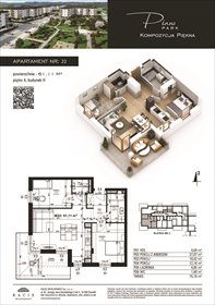 rzut mieszkanie na sprzedaż 61m2 mieszkanie Suwałki, Rotmistrza Witolda Pileckiego 5a