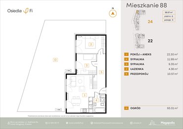 rzut mieszkanie na sprzedaż 58m2 mieszkanie Kraków, Rzemieślnicza 22-24