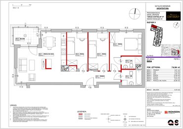 rzut mieszkanie na sprzedaż 75m2 mieszkanie Warszawa, Ursus, ul. Gierdziejewskiego 23