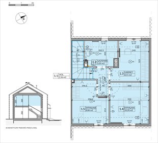 rzut dom na sprzedaż 77m2 dom Walendów, Brzozowa
