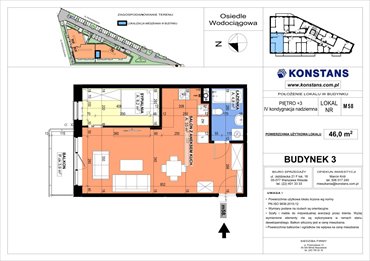 rzut mieszkanie na sprzedaż 46m2 mieszkanie Sulejówek, Wodociągowa 1, 1A, 1B