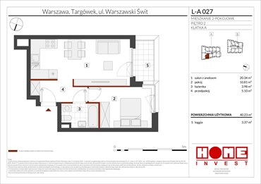 rzut mieszkanie na sprzedaż 40m2 mieszkanie Warszawa, Targówek, ul. Warszawski Świt