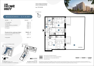 rzut mieszkanie na sprzedaż 59m2 mieszkanie Wrocław, Kleczków, ul. Czochralskiego/ Miłosza