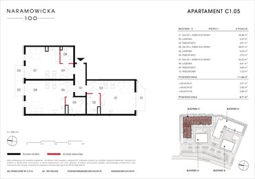 rzut mieszkanie na sprzedaż 111m2 mieszkanie Poznań, Winogrady, Naramowicka 100