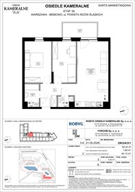 rzut mieszkanie na sprzedaż 62m2 mieszkanie Warszawa, Powstańców Śląskich