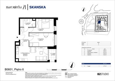 rzut mieszkanie na sprzedaż 58m2 mieszkanie Kraków, Krowodrza, ul. Mazowiecka 21
