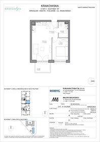 rzut mieszkanie na sprzedaż 38m2 mieszkanie Wrocław, Krzyki, Krakowska 112