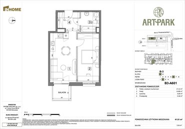 rzut mieszkanie na sprzedaż 41m2 mieszkanie Łódź, Polesie, Wołowa 4A