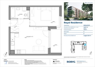 Nowe mieszkanie dwupokojowe Royal Residence Warszawa, Wilanów, Sarmacka 40m2 Foto 1