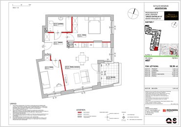 rzut mieszkanie na sprzedaż 59m2 mieszkanie Warszawa, Ursus, ul. Gierdziejewskiego 23