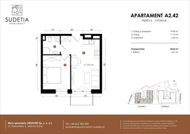 rzut mieszkanie na sprzedaż 35m2 mieszkanie Jelenia Góra, POZNAŃSKA 4