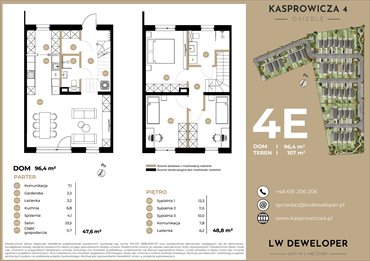 rzut dom na sprzedaż 96m2 dom Łódź, Jana Kasprowicza 4