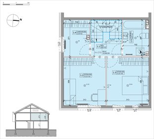 rzut dom na sprzedaż 68m2 dom Warszawa, Białołęka, Inna 4