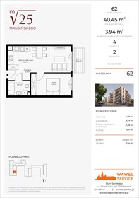 rzut mieszkanie na sprzedaż 40m2 mieszkanie Katowice, Mikusińskiego 25