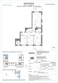 rzut mieszkanie na sprzedaż 86m2 mieszkanie Wrocław, Krzyki, Krakowska 112