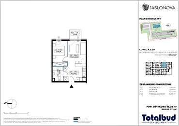 rzut mieszkanie na sprzedaż 35m2 mieszkanie Piaseczno, Jabłoniowa