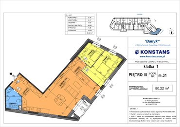 rzut mieszkanie na sprzedaż 80m2 mieszkanie Mińsk Mazowiecki, Wyszyńskiego 1