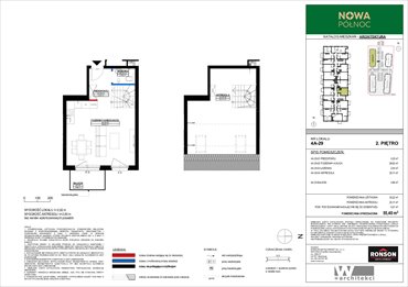 rzut mieszkanie na sprzedaż 55m2 mieszkanie Szczecin, Północ, ul. Modelarska 3/16