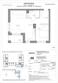 rzut mieszkanie na sprzedaż 49m2 mieszkanie Wrocław, Krzyki, Krakowska 112