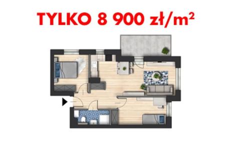 Nowe mieszkanie z dużym tarasem - TANIO